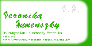 veronika humenszky business card